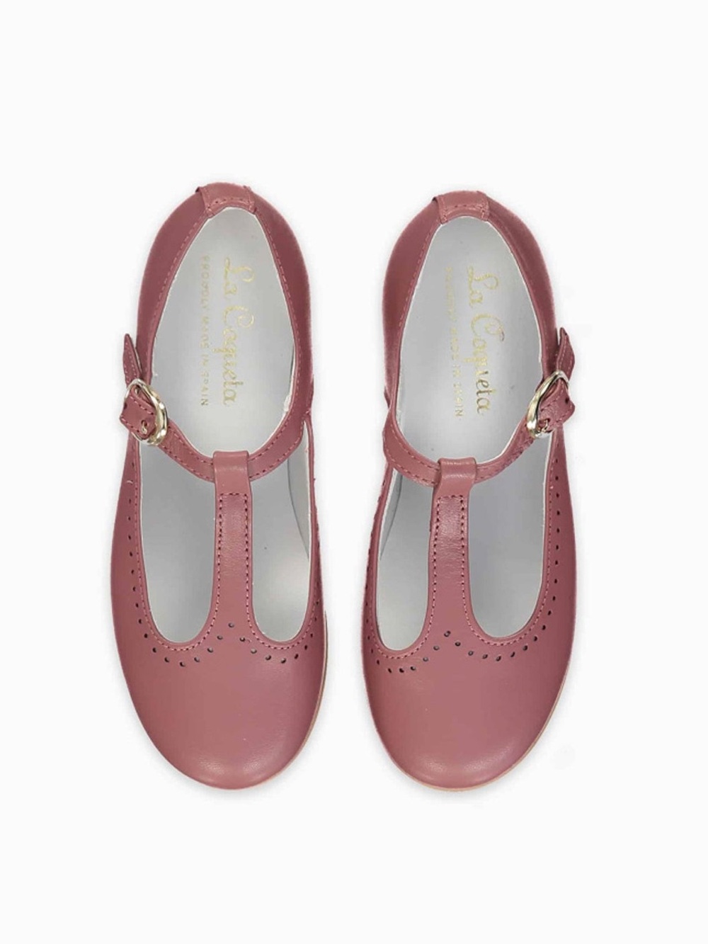 La Coqueta Dusty Pink T-Bar Mary Jane Shoes | EU 24 (US 8 Girls)